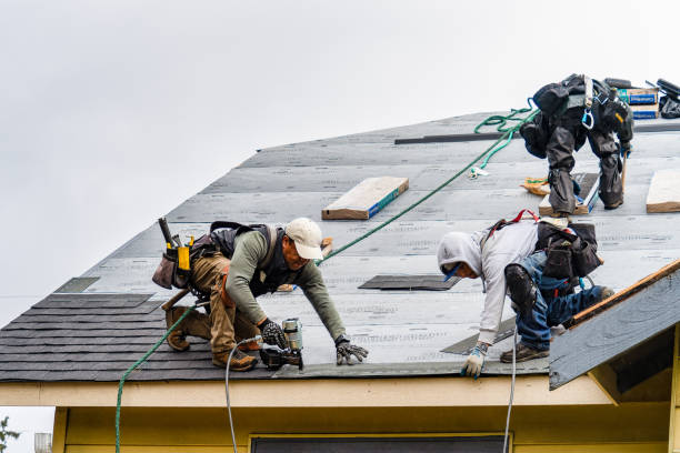 Professional Gutter Installation technician working in Robinson, PA